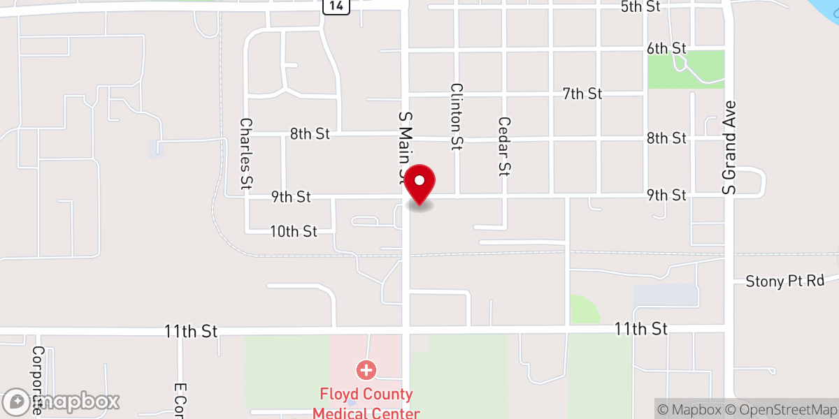 Map showing location of Bible Truth Hall