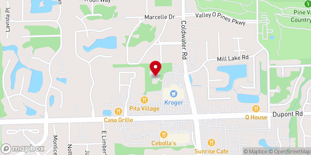 Map showing location of Jacob's Well Church