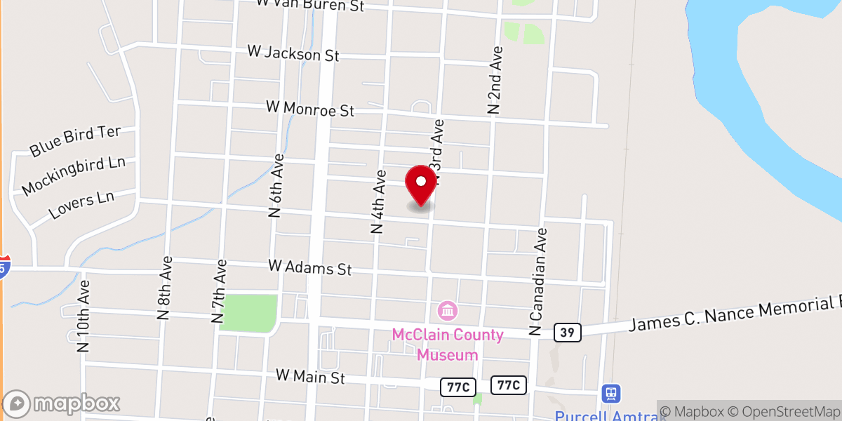 Map showing location of Catholic Rectory