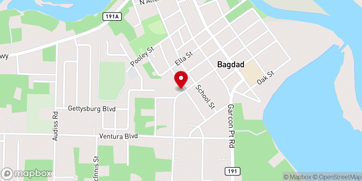 Map showing location of Mount Bethel Missionary Baptist Church