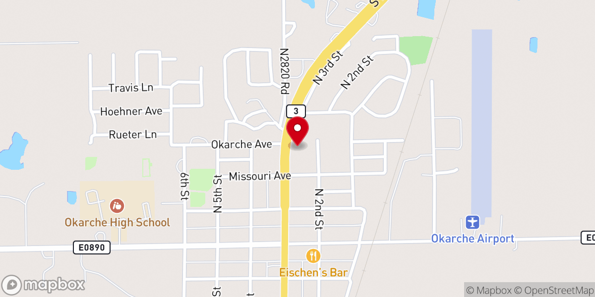 Map showing location of Holy Trinity Parish Center