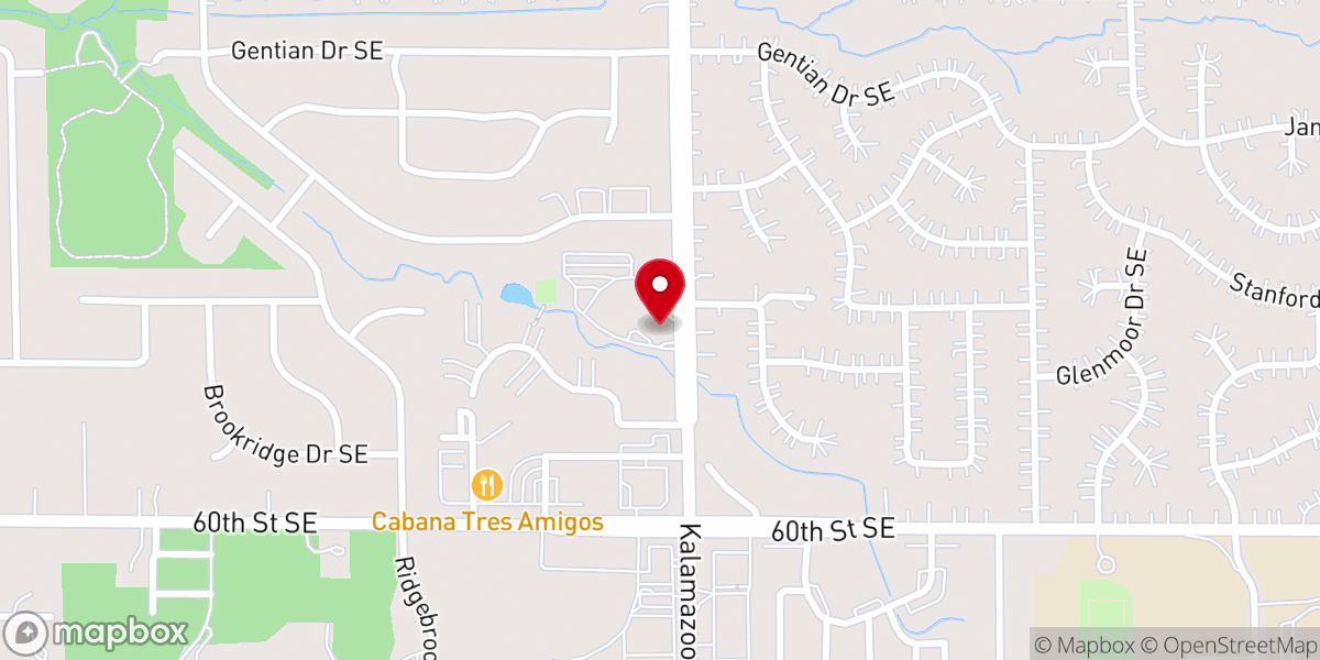Map showing location of Kentwood Christian Church