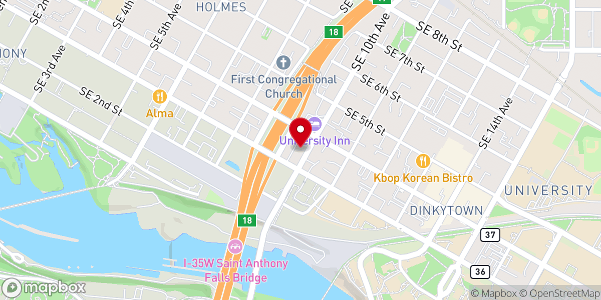 Map showing location of Maranatha Assembly