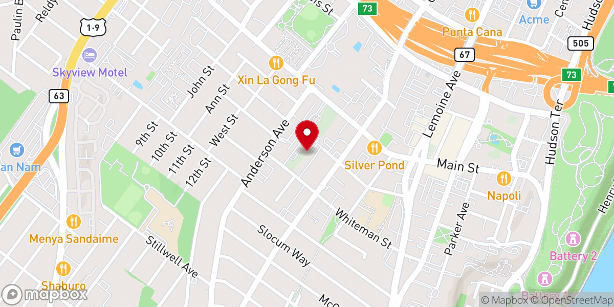 Map showing location of Madonna Roman Catholic Church and Christ the Reacher School