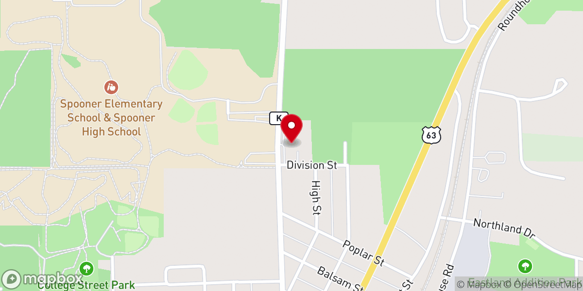 Map showing location of Trinity Lutheran Church