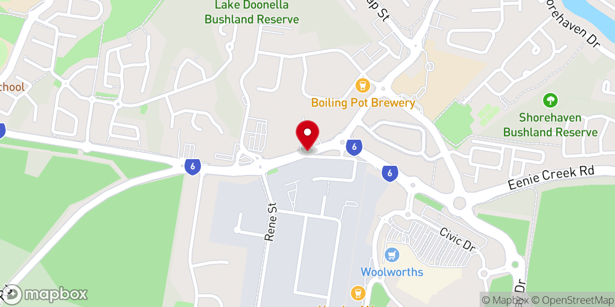 Map showing location of Noosa Church