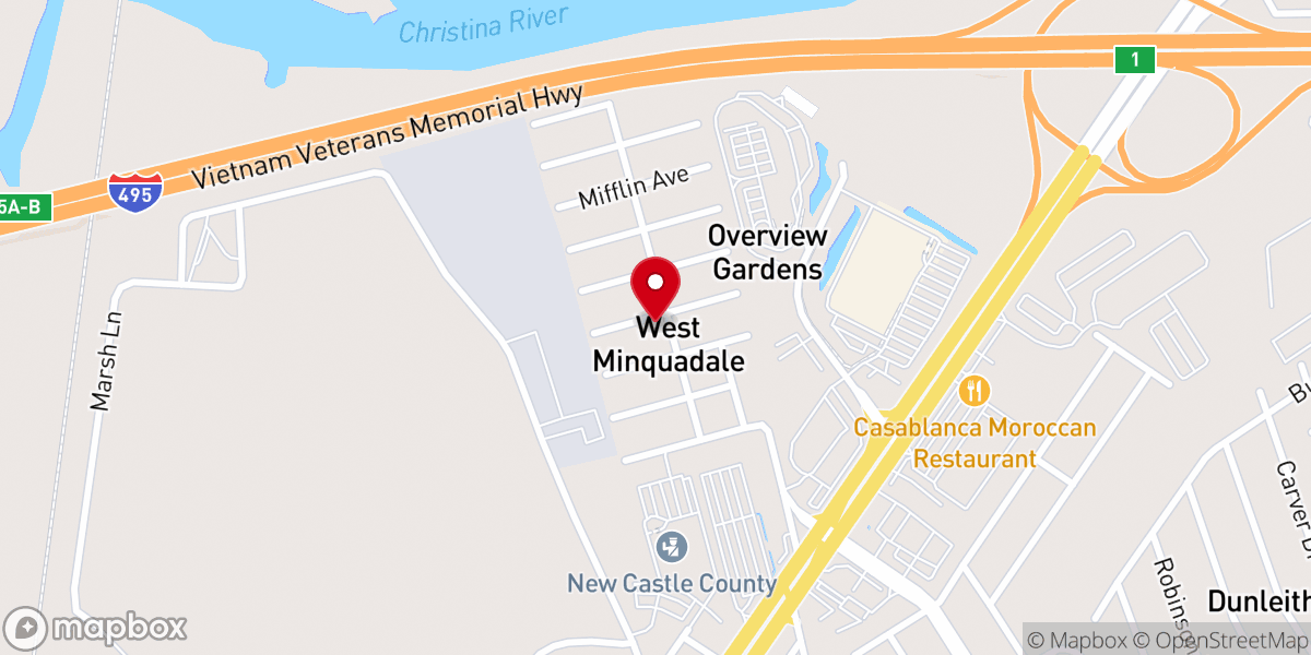 Map showing location of First United Pentecostal Church