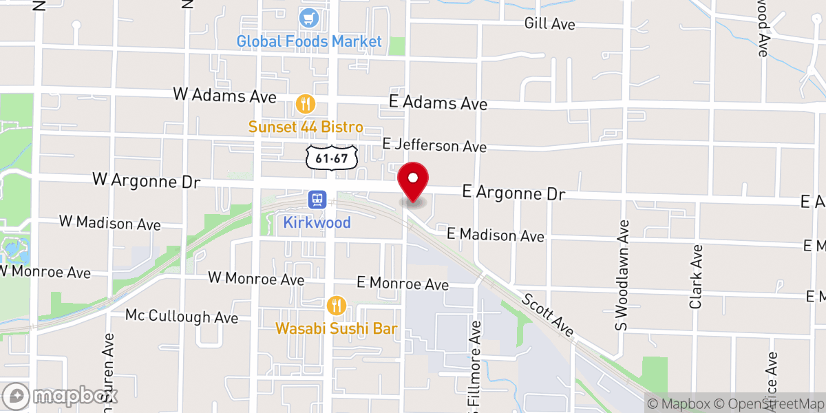 Map showing location of Eliot Unitarian Universalist Chapel