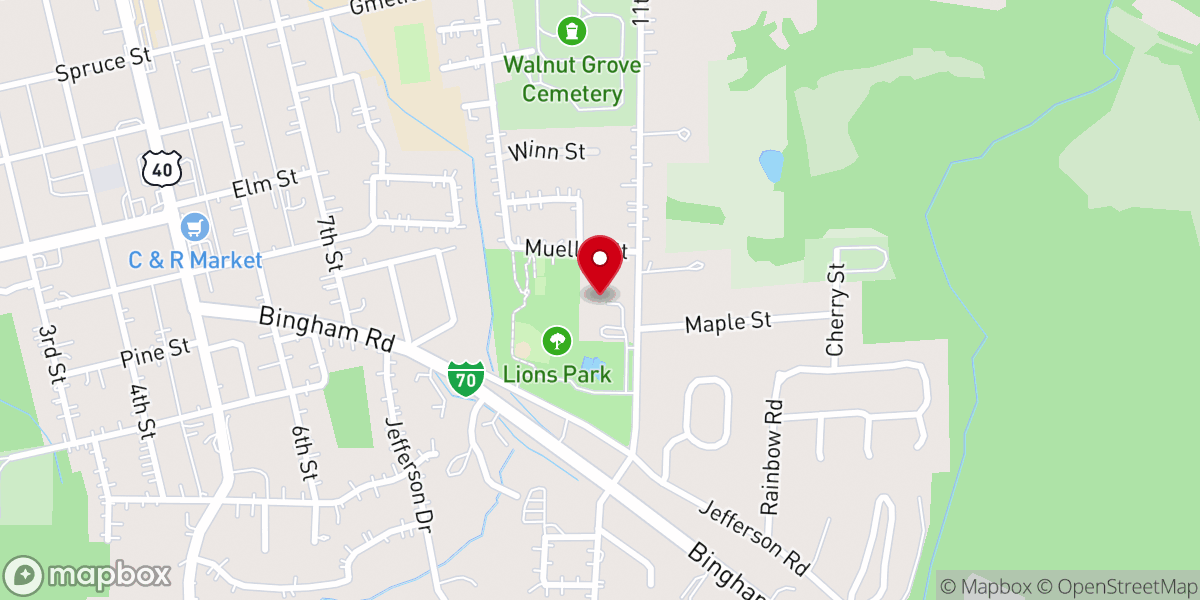 Map showing location of Riverdell Care Center