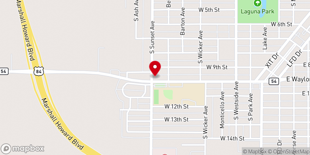 Map showing location of St. Martin Lutheran Church