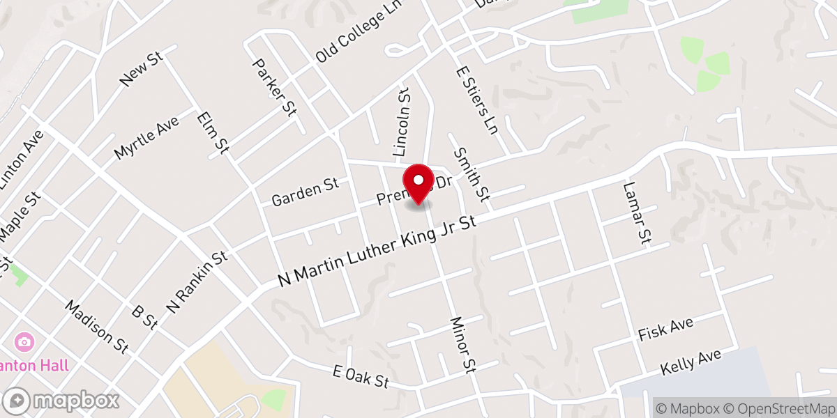Map showing location of King Solomon Baptist Church