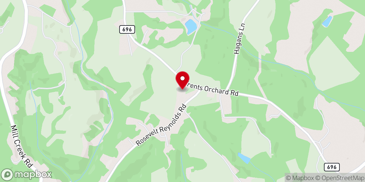 Map showing location of Mount Nebo Holiness Church