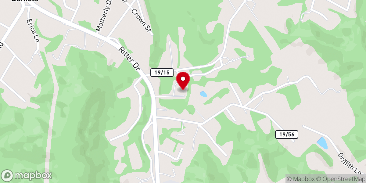 Map showing location of Raleigh Center