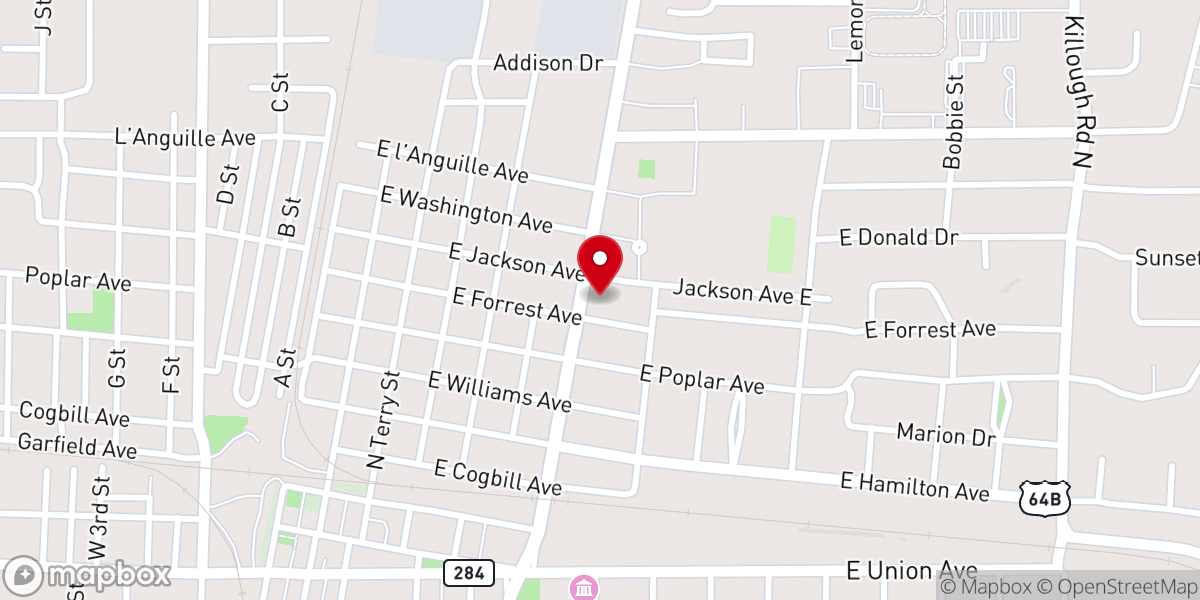 Map showing location of First United Methodist Church