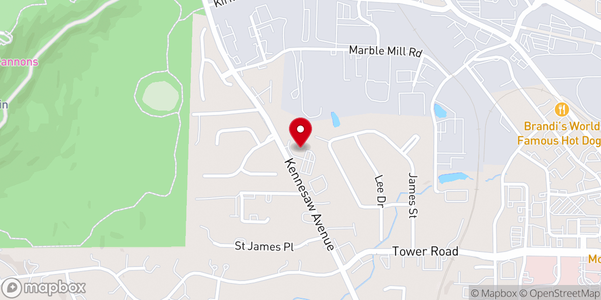 Map showing location of Grace Community Church