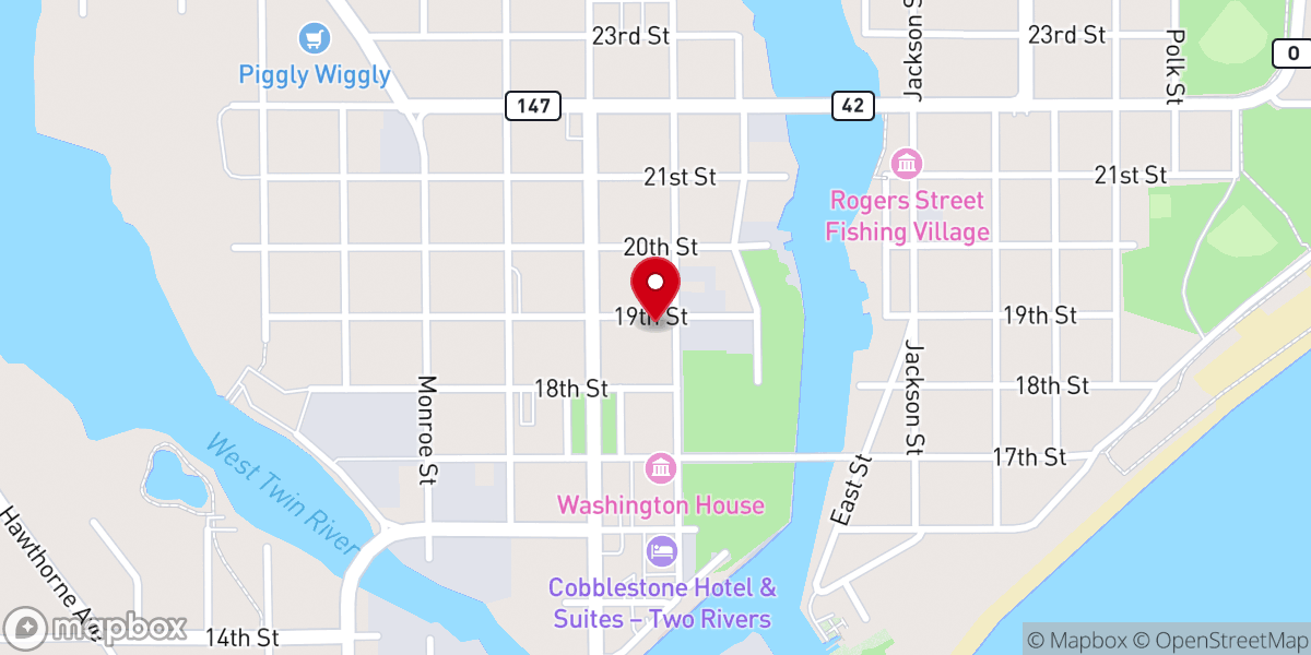 Map showing location of 1820 Jefferson St