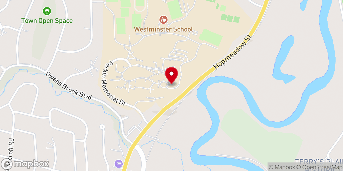 Map showing location of Andrews Memorial Chapel