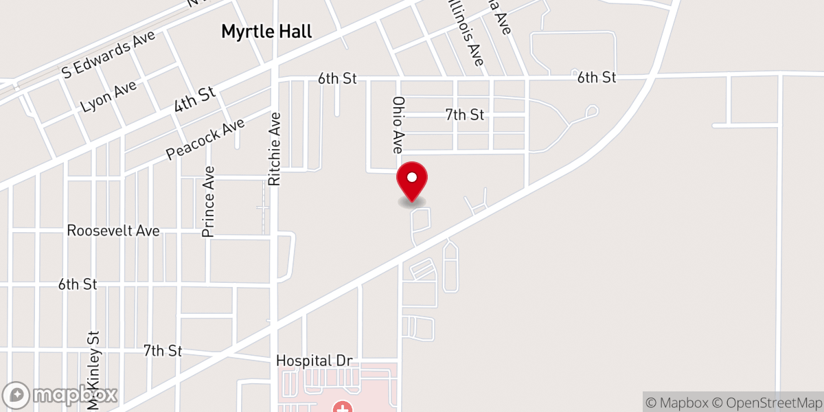 Map showing location of Union Grove Missionary Baptist Church