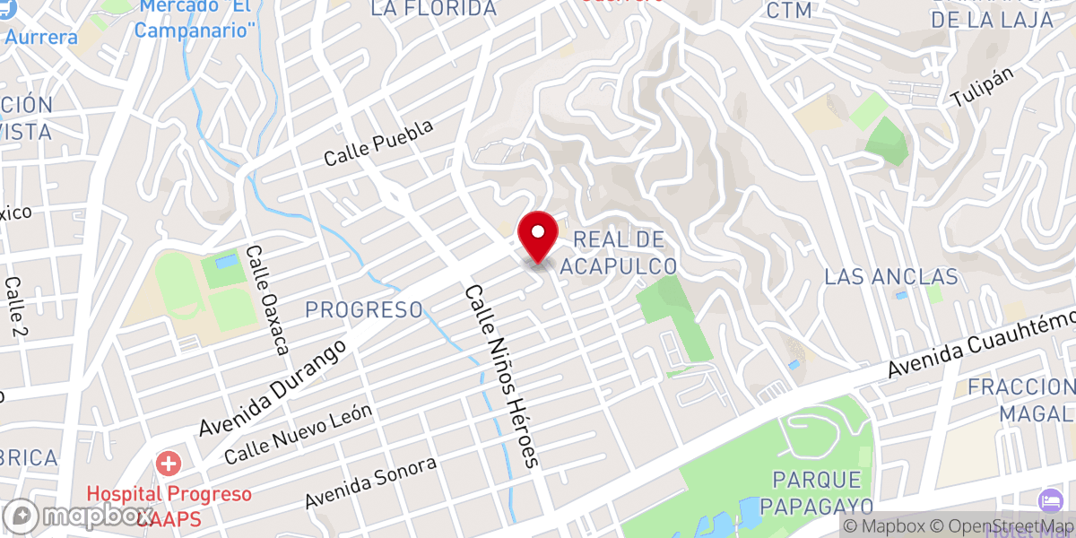 Map showing location of Iglesia Bautista Bethel