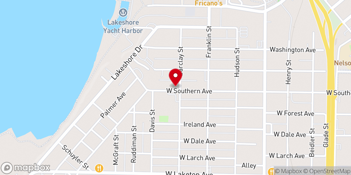 Map showing location of Harbor of Grace Lutheran Church