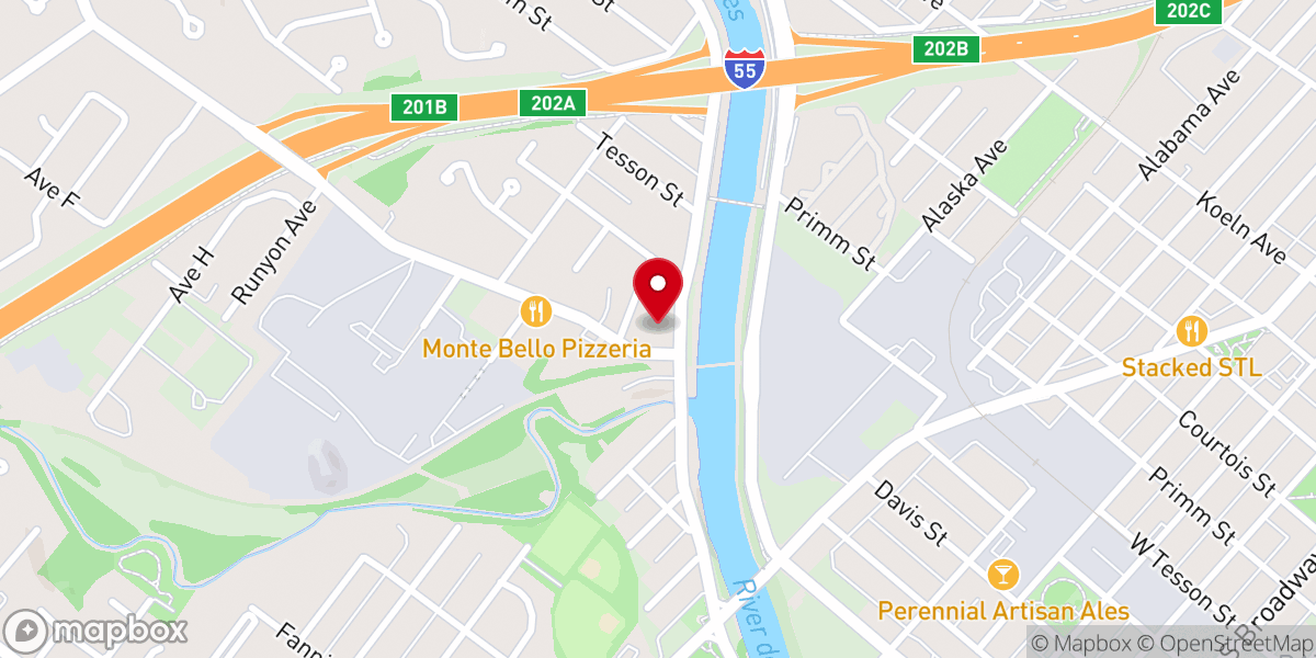 Map showing location of Gateway Baptist Church