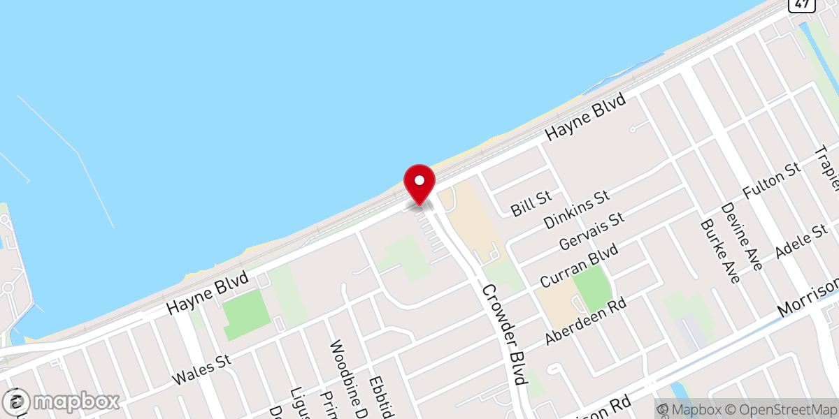 Map showing location of Evangelical Garifuna Church of New Orleans