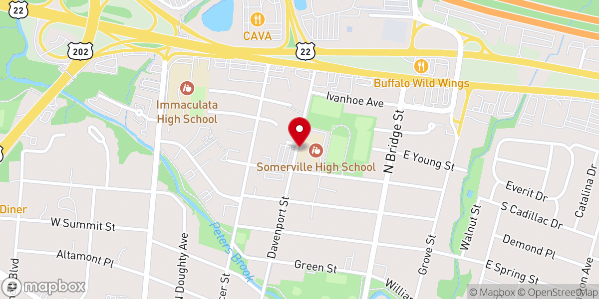 Map showing location of Liquid Church - Somerset County Campus