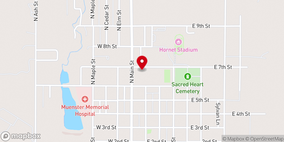 Map showing location of Sacred Heart Community Center