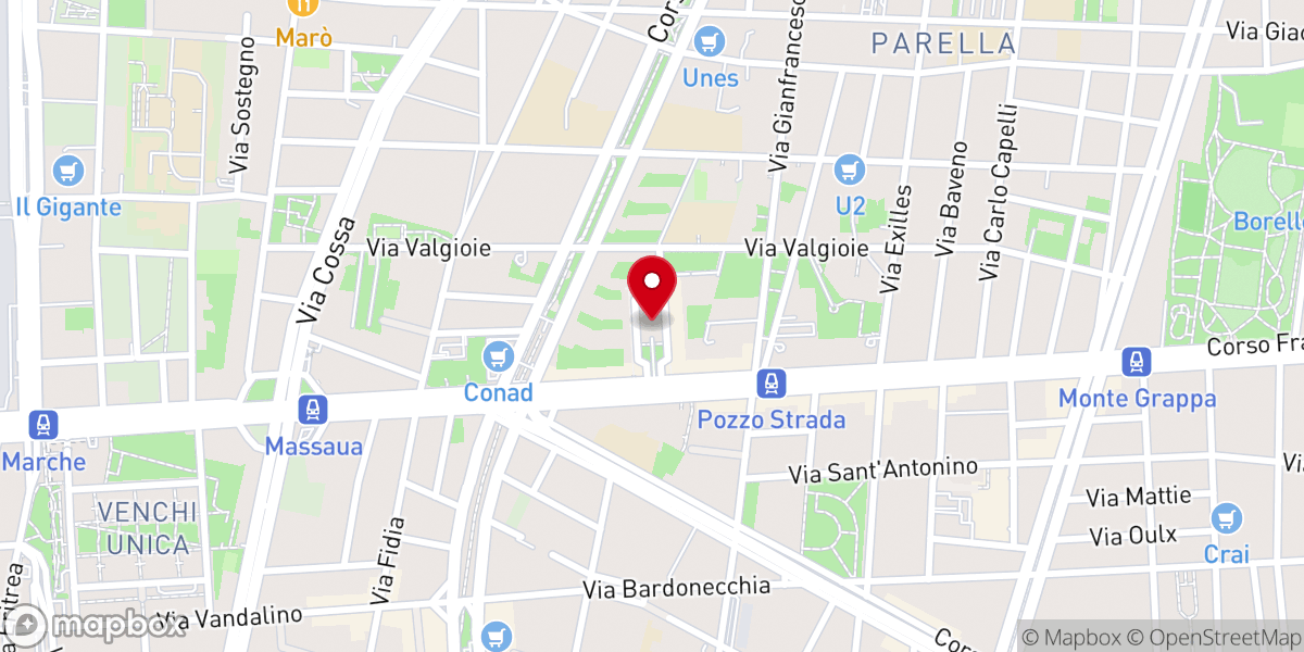 Map showing location of Parrocchia La Visitazione