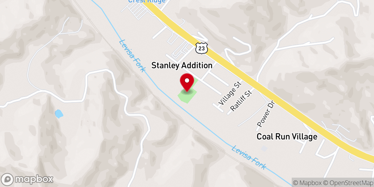 Map showing location of Coal Run City Park