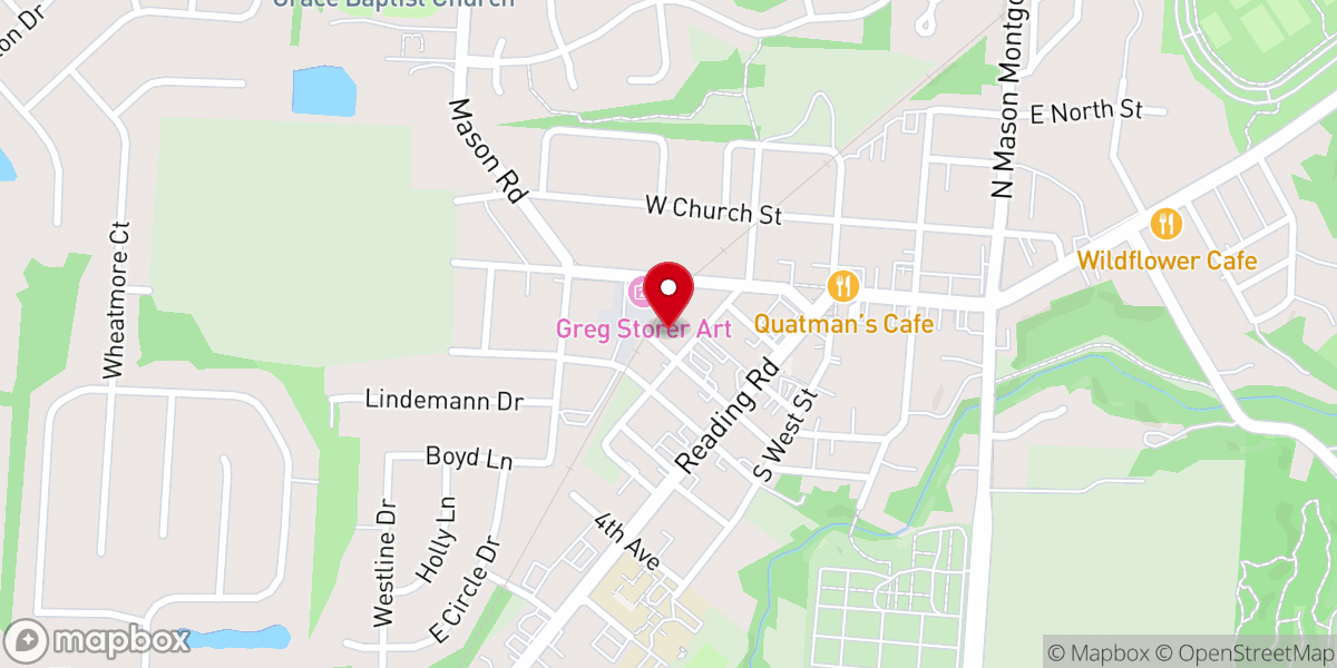 Map showing location of Sacred Mission Church