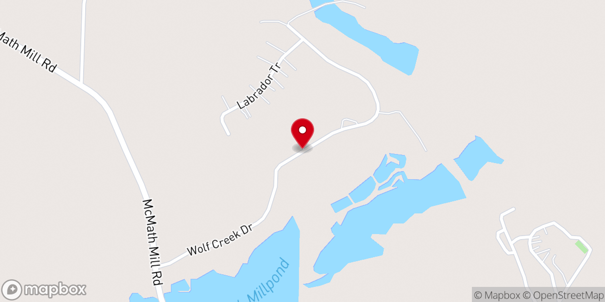Map showing location of Wolf Creek Plantation