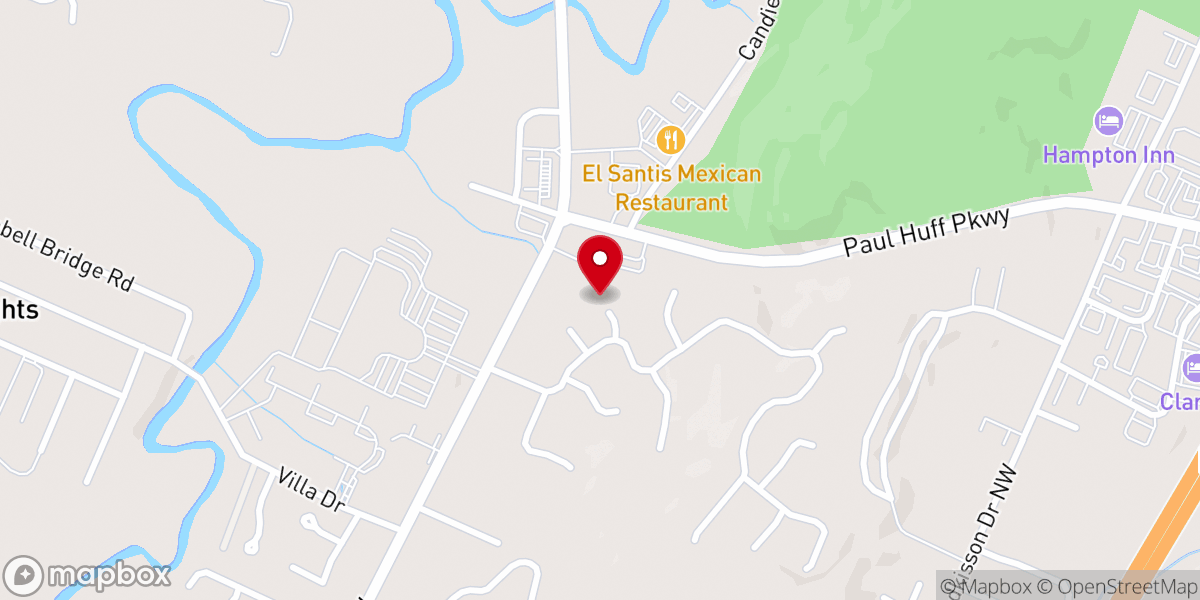 Map showing location of Eric Boston Ministries