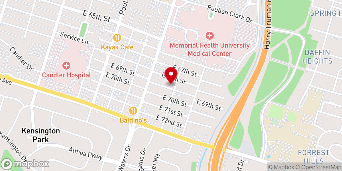 Map showing location of Community Bible Church