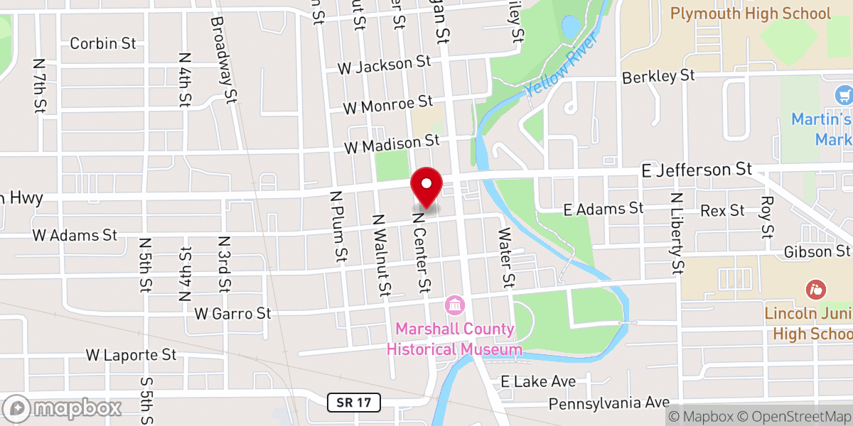 Map showing location of St Thomas's Episcopal Church