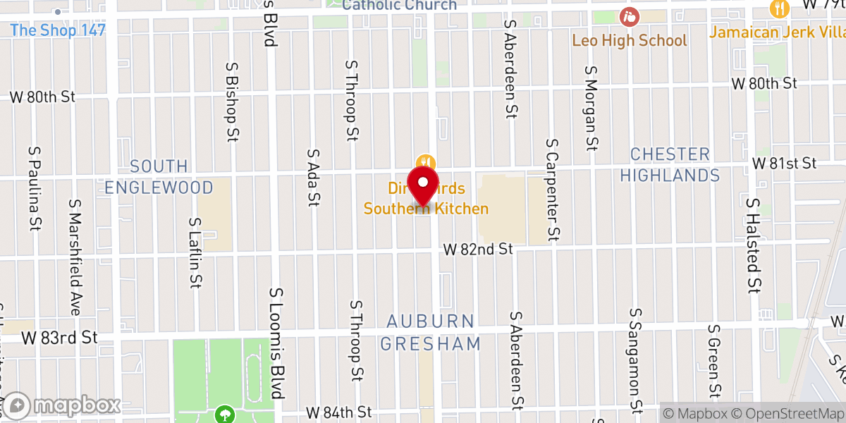 Map showing location of New Pisgah Baptist Church