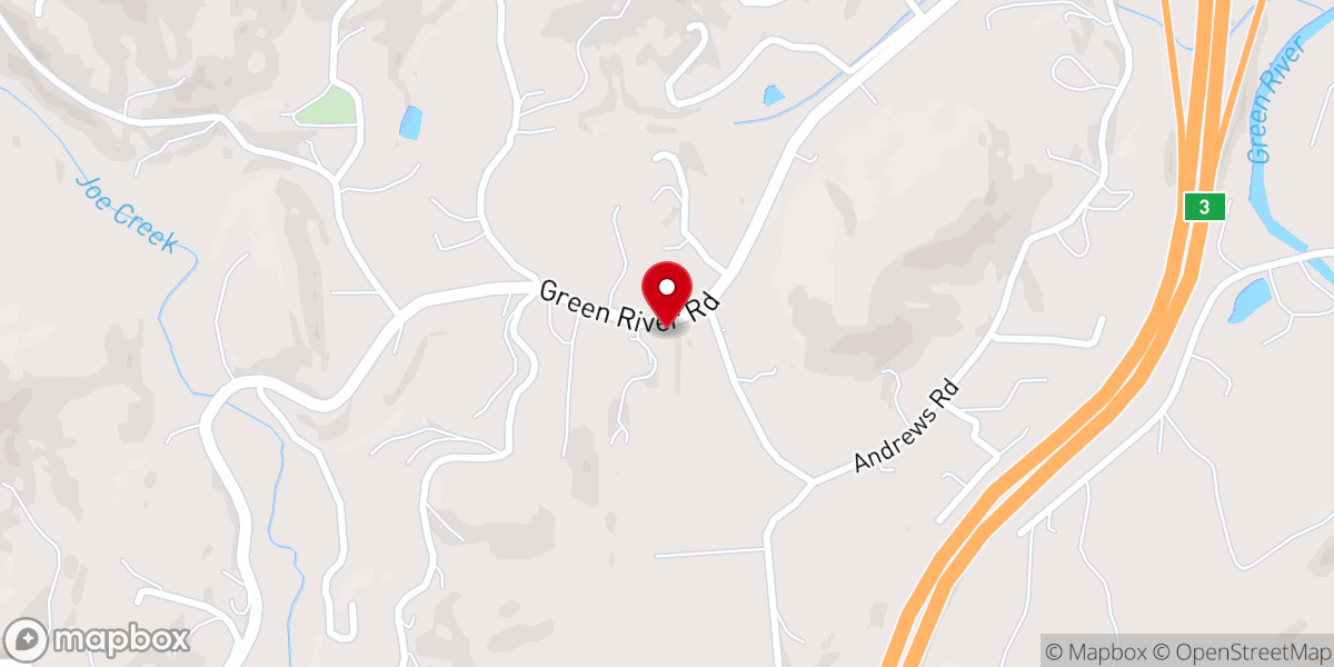Map showing location of Green River Baptist Church