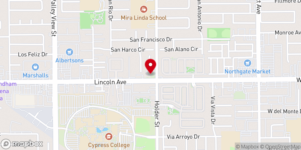 Map showing location of Bethel Lutheran Church