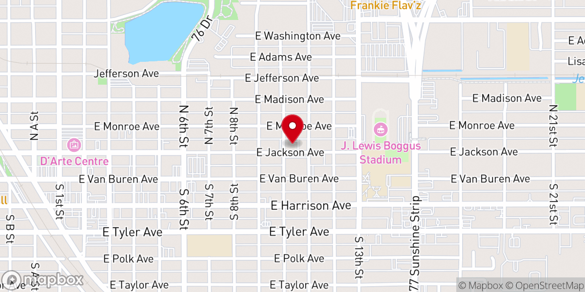 Map showing location of Grace Lutheran Church