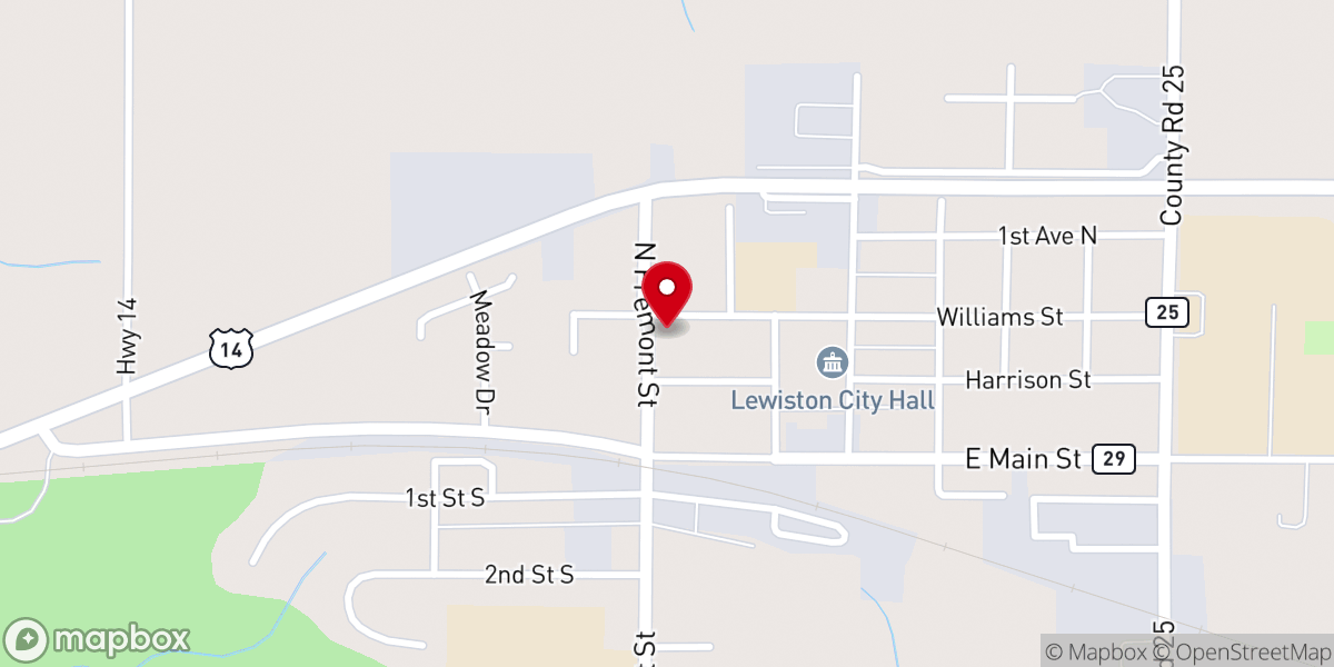Map showing location of St. Paul’s Ev. Church (ELCA & UCC)