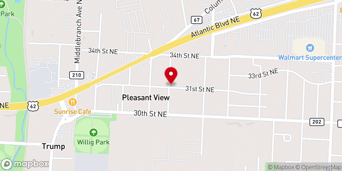 Map showing location of Canton Second Wesleyan Methodist Church