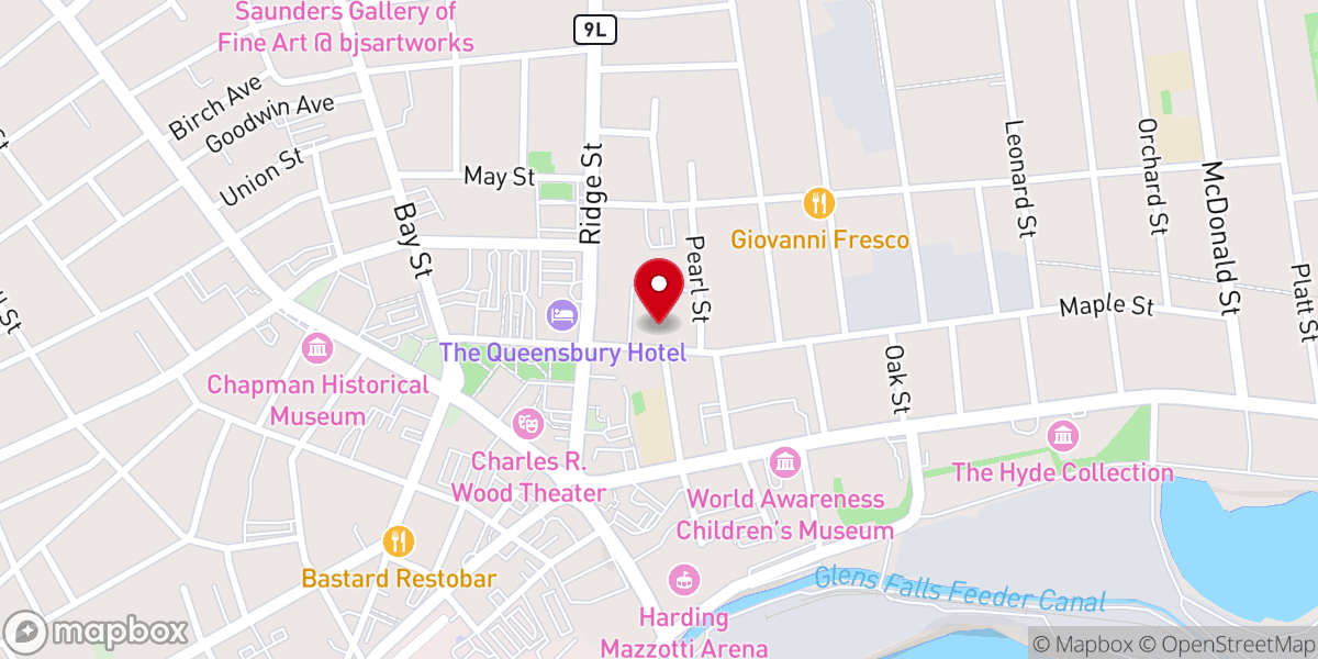 Map showing location of Center White Creek Baptist Church