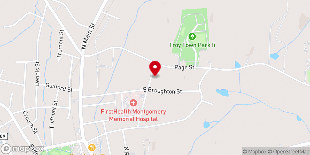 Map showing location of First Wesleyan Church Parsonage