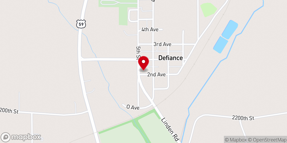 Map showing location of Salem United Methodist Church