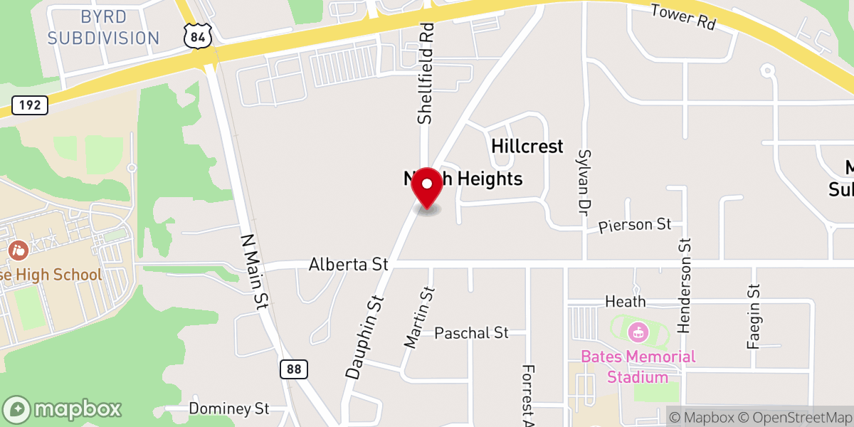 Map showing location of Faith View Church