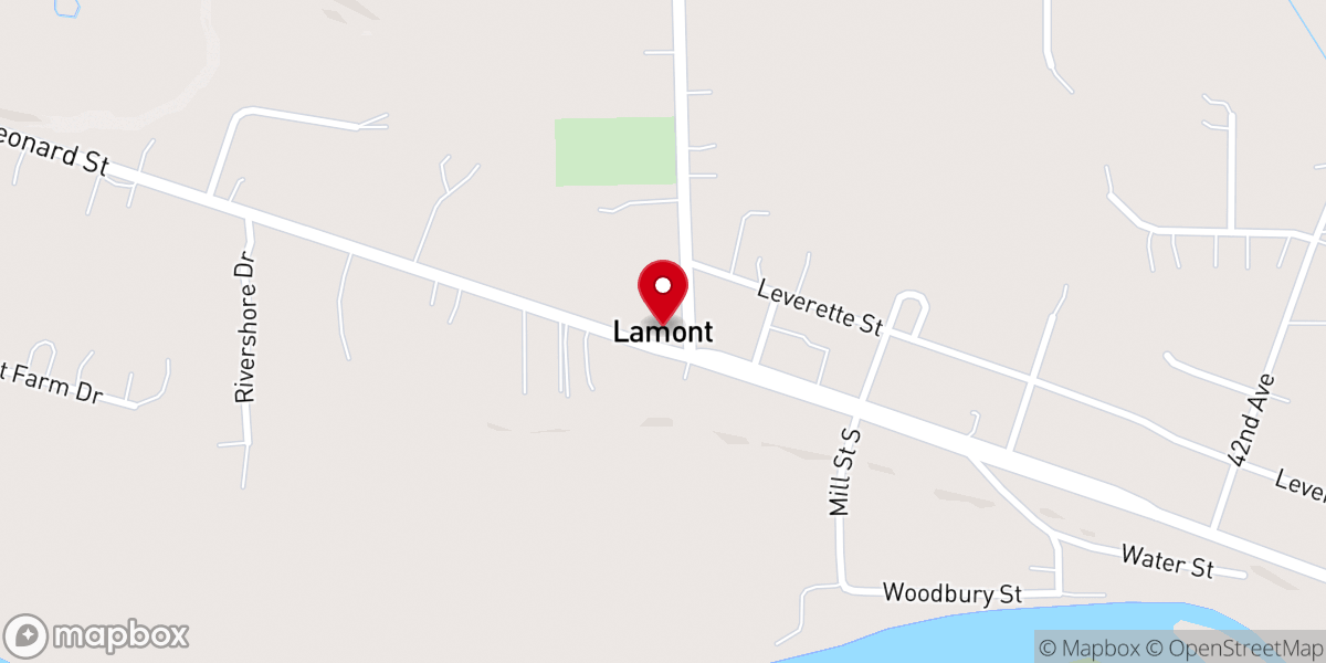 Map showing location of Lamont