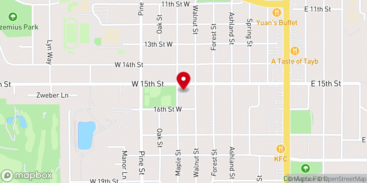 Map showing location of Resurrection United Methodist Church of Hastings
