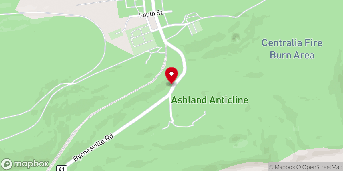 Map showing location of The Byrnesville Shrine of the Blessed Mother