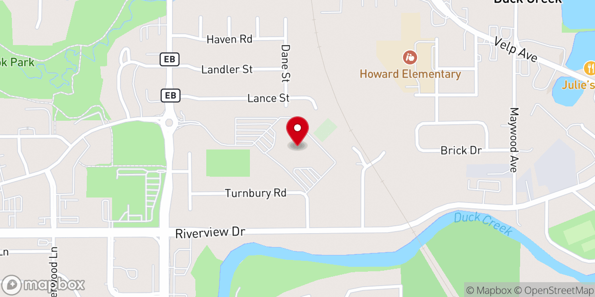 Map showing location of Green Bay Community Church