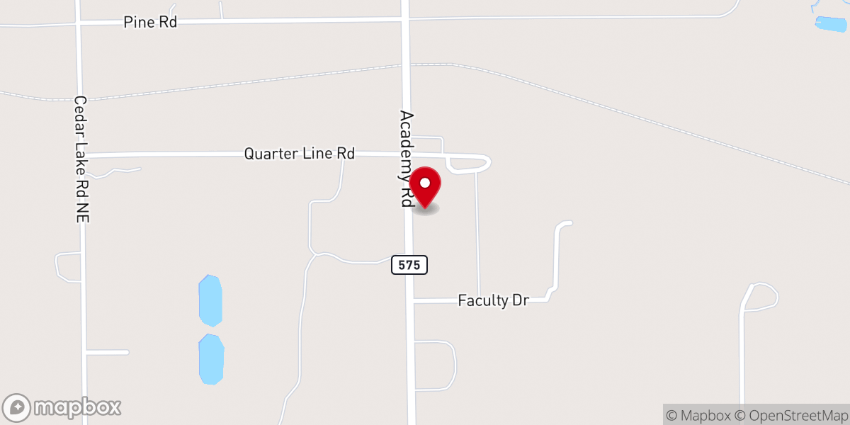 Map showing location of Cedar Lake Seventh-day Adventist Church